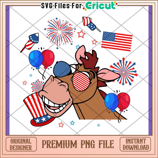 Patriotic Horse PNG 4th of July Design