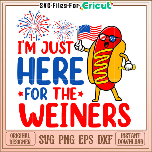 Patriotic Hot Dog SVG Design
