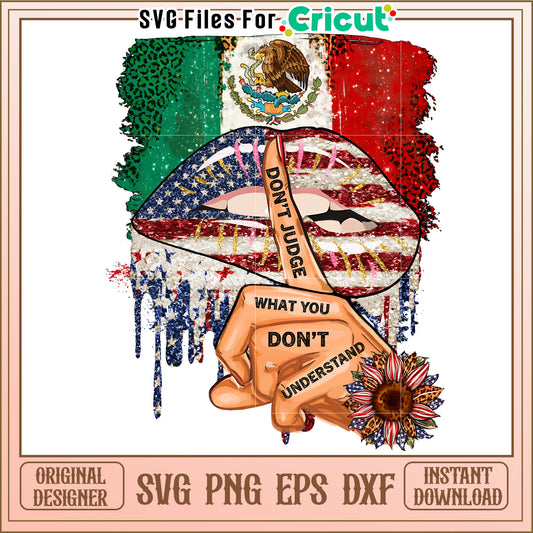 Patriotic Lips SVG PNG EPS DXF Download