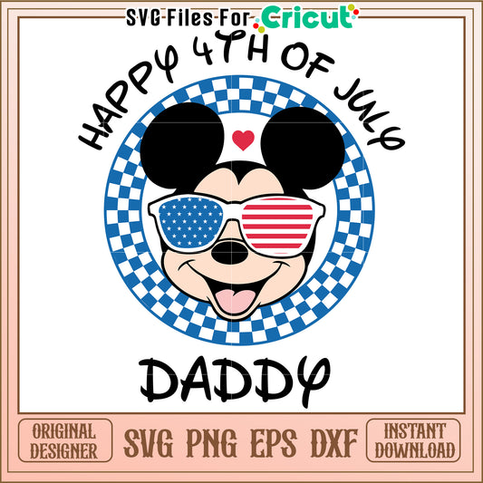 Patriotic Mickey Daddy SVG Design