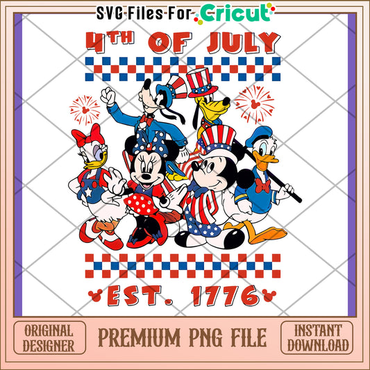 Patriotic Mickey Mouse PNG 4th of July
