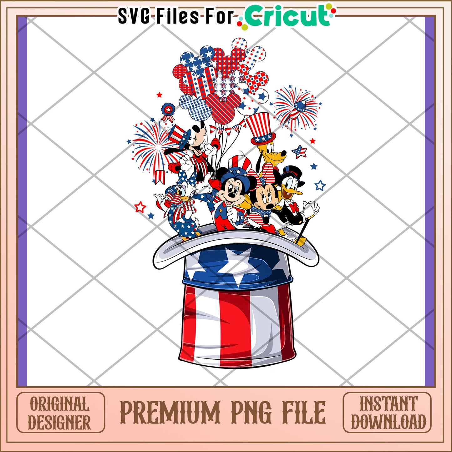 Patriotic Mickey Mouse PNG Design
