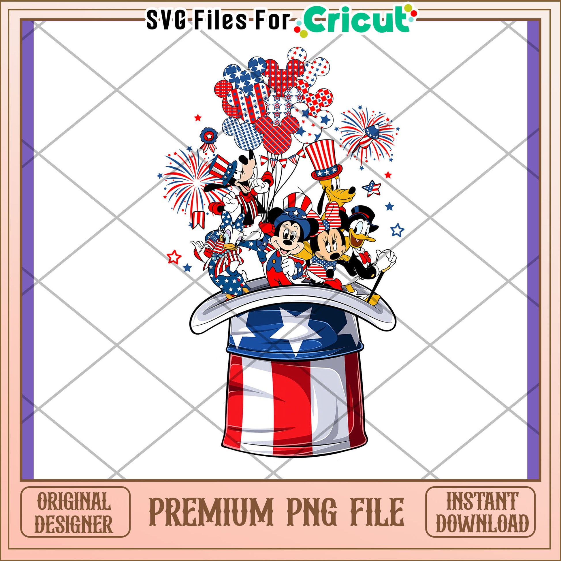 Patriotic Mickey Mouse PNG Design