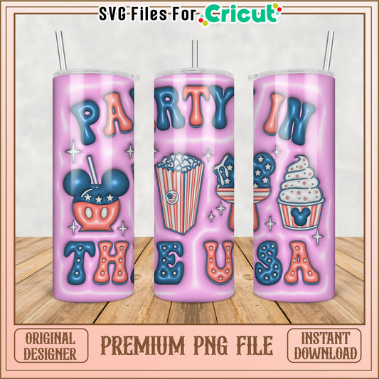 Patriotic Mickey Mouse Tumbler PNG