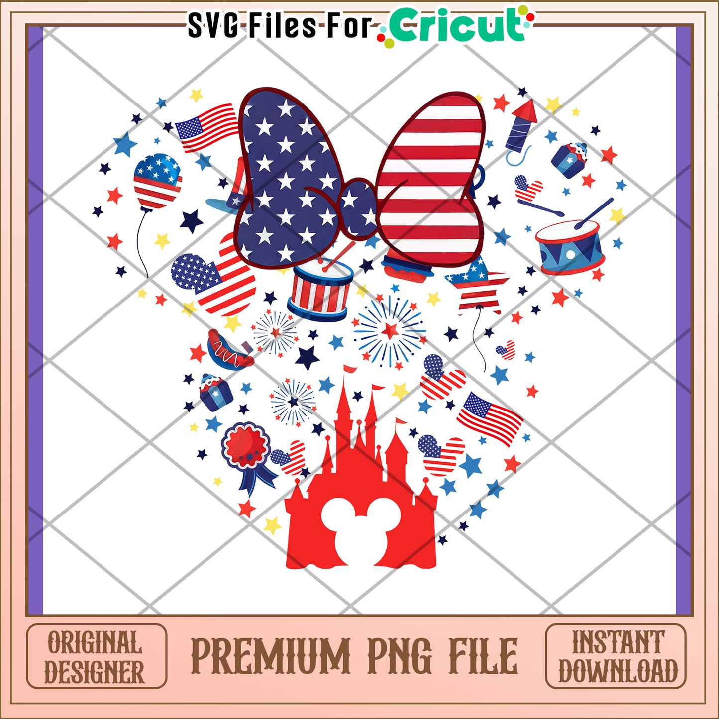 Patriotic Mickey PNG 4th of July Design
