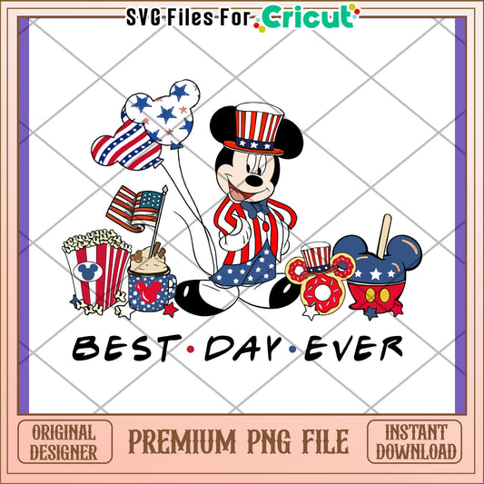 Patriotic Mickey PNG Best Day Ever Design