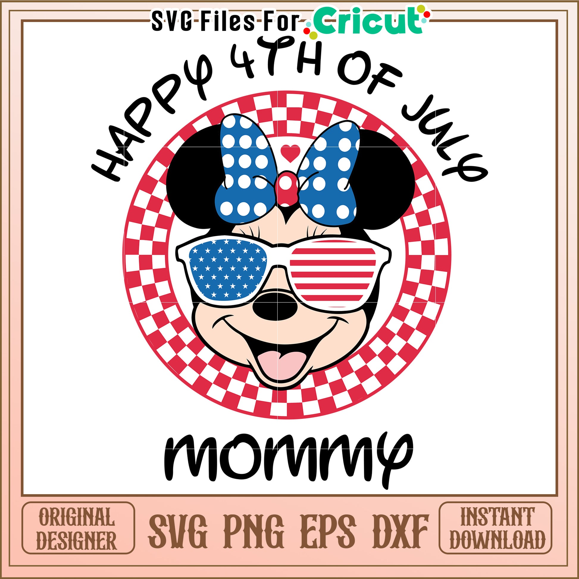Patriotic Minnie Mommy SVG Design