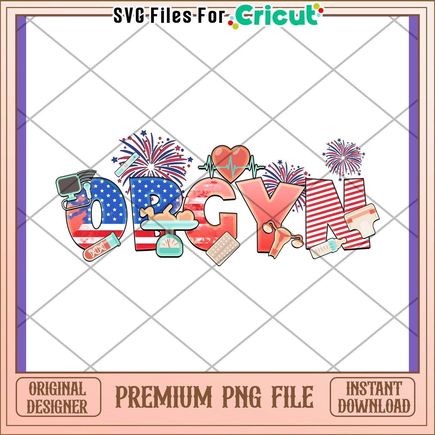 Patriotic OBGYN PNG Design