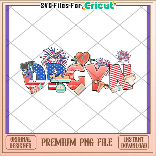 Patriotic OBGYN PNG Design
