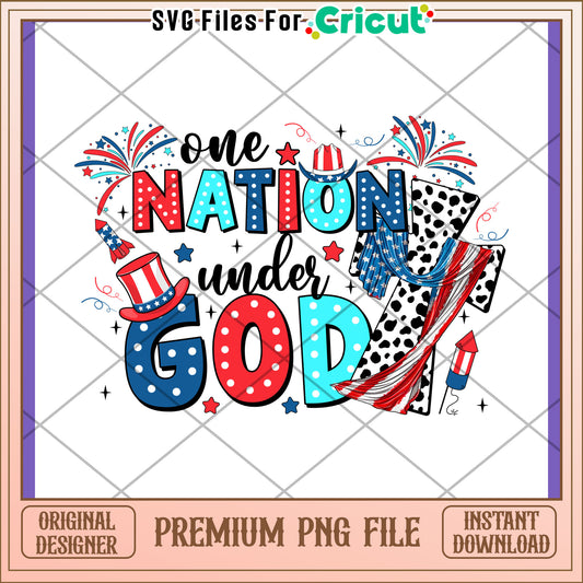 Patriotic One Nation Under God PNG