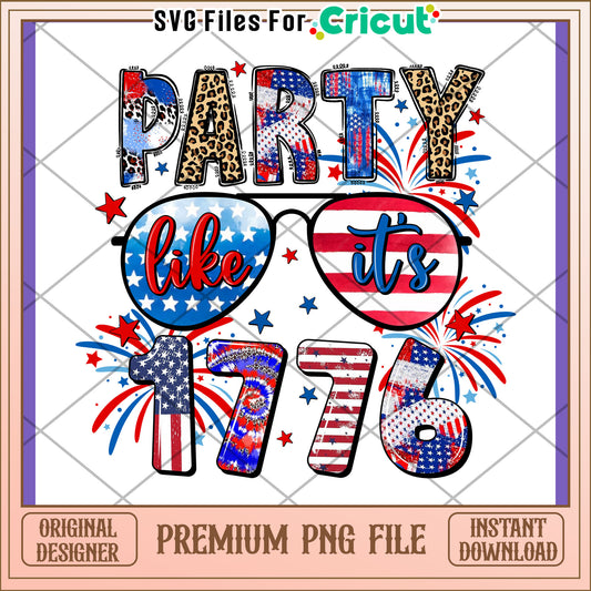Patriotic Party 1776 PNG Design