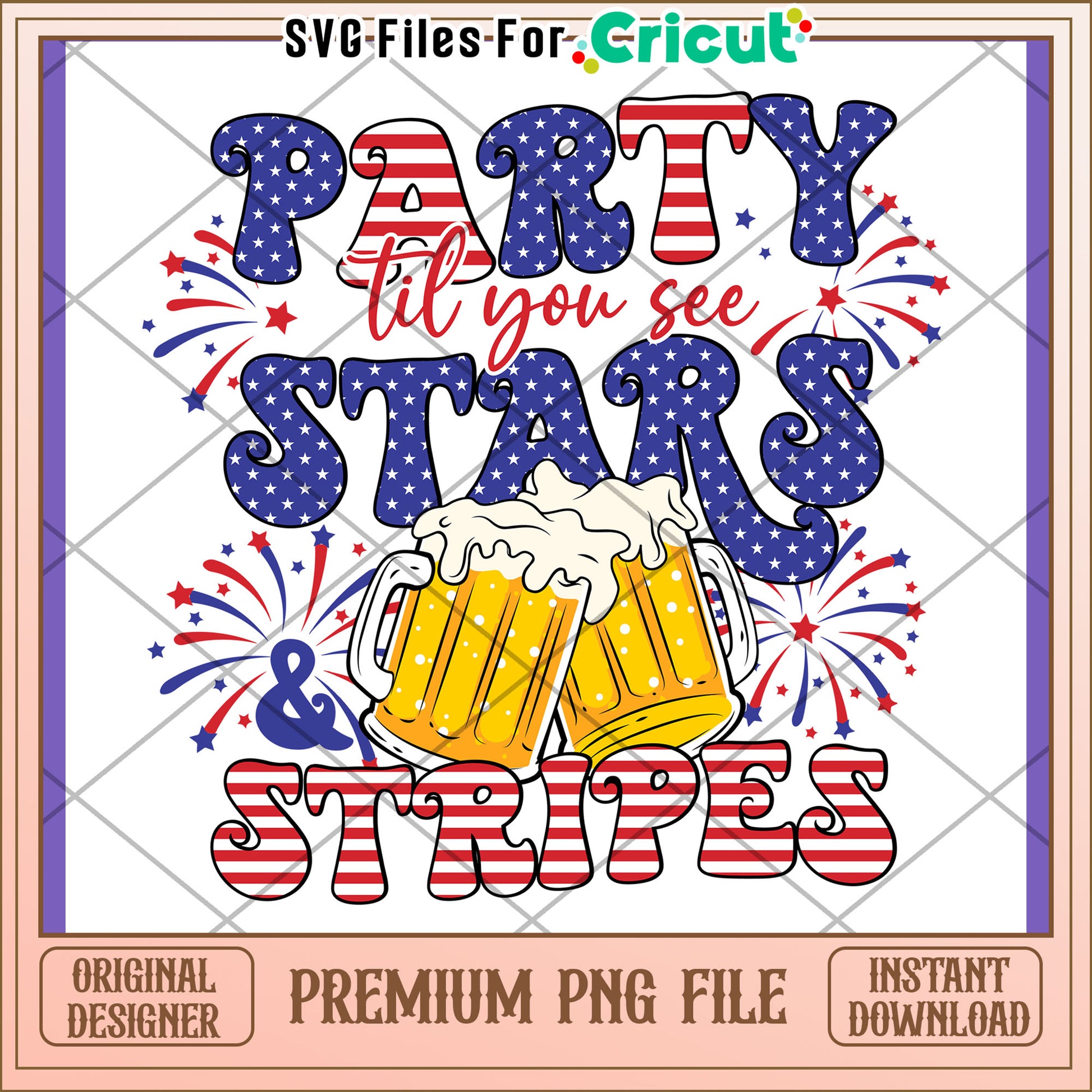 Patriotic Party Stars Stripes PNG