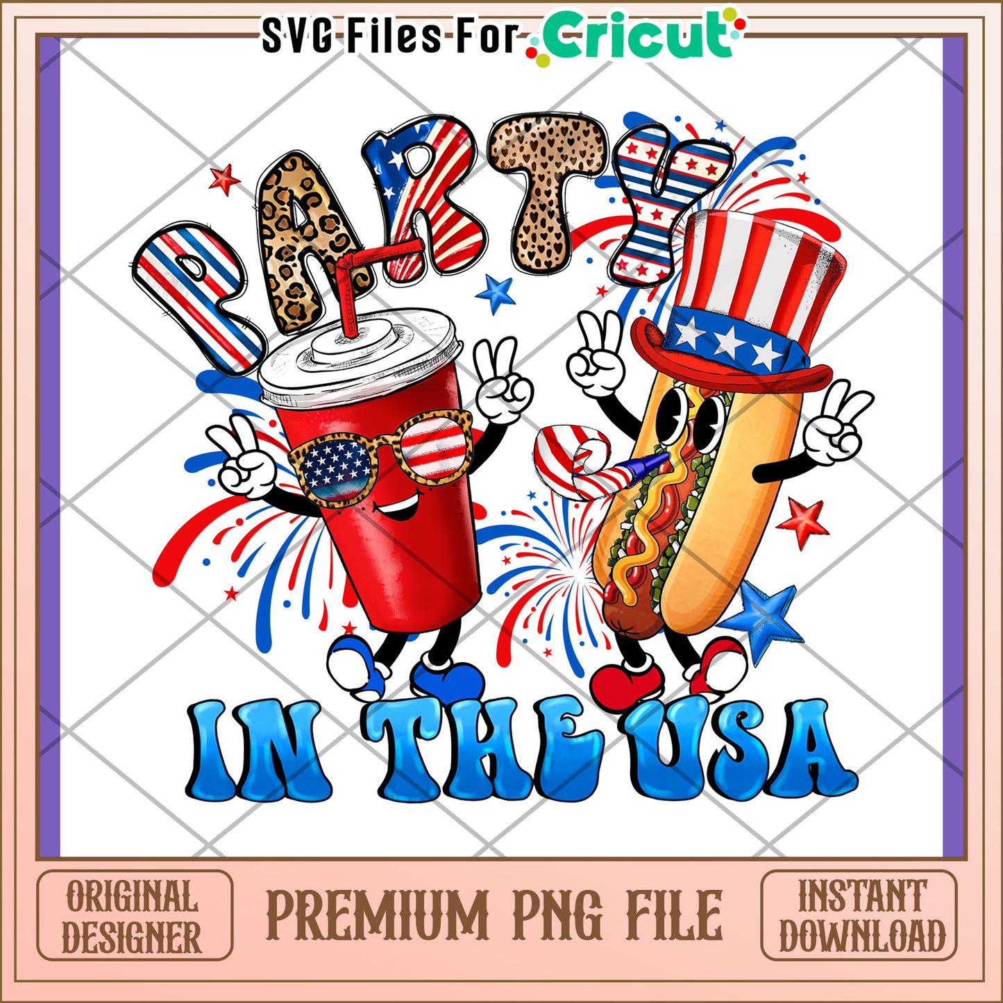 Patriotic Party USA PNG Design