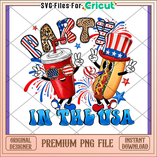 Patriotic Party USA PNG Design