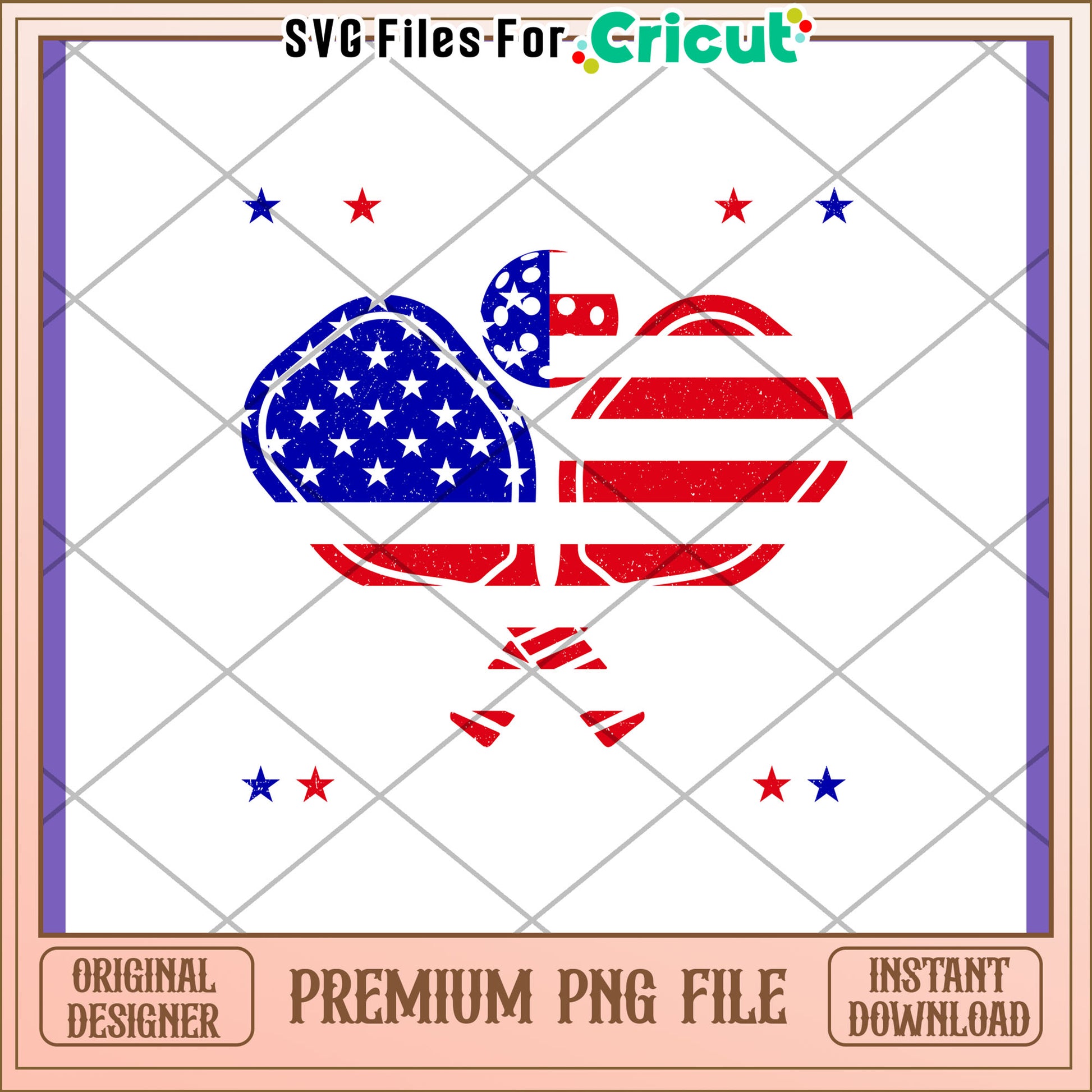 Patriotic Pickleball PNG Design
