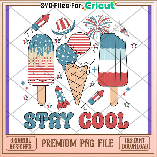 Patriotic Popsicles PNG Design - 4th of July