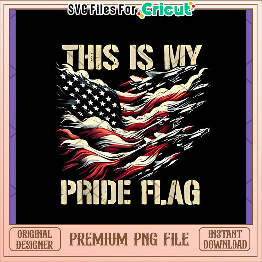 Patriotic Pride Flag PNG Design