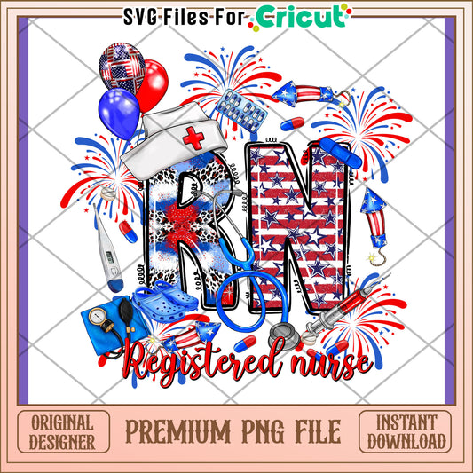 Patriotic RN PNG Nurse Design
