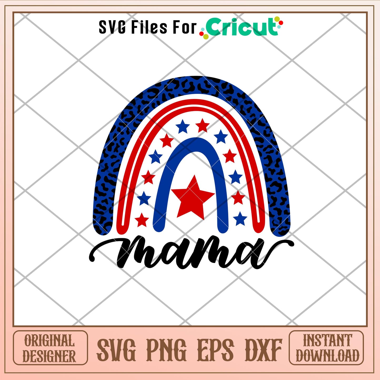Patriotic Rainbow Mama, Patriotic Rainbow Mama Svg