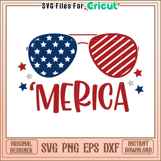 Patriotic Sunglasses SVG Design Download