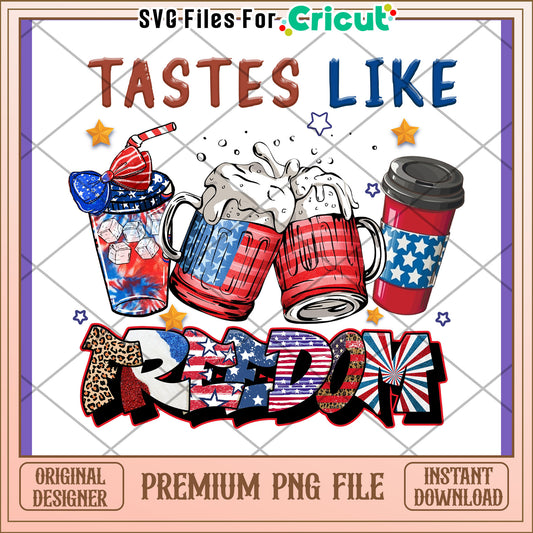 Patriotic Tastes Like Freedom PNG