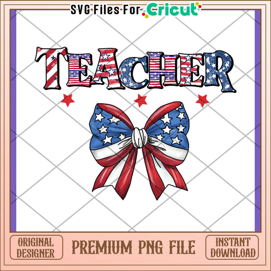 Patriotic Teacher PNG Design Download