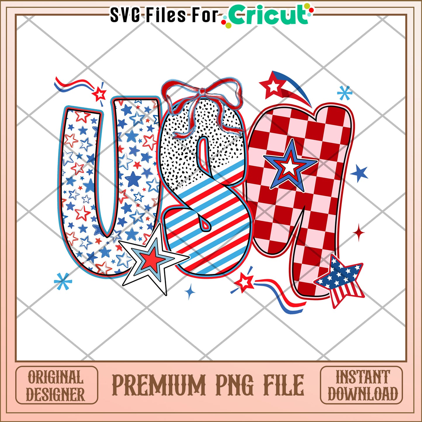 Patriotic USA PNG Design Element