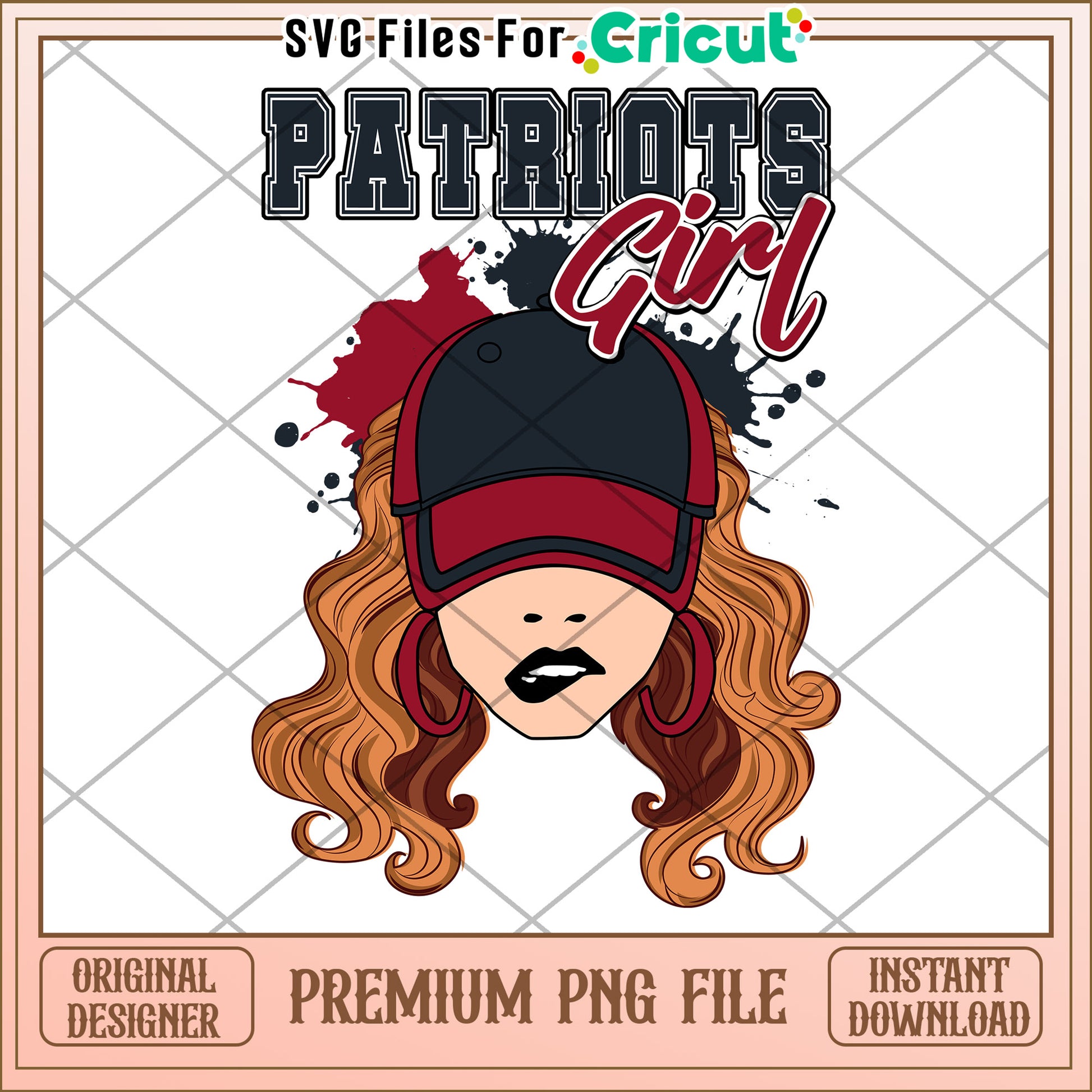 Patriots Girl PNG File, Instant Download for Cricut Projects