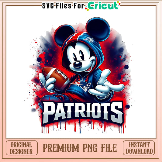 Patriots Mickey rugby ball png, New England Patriots png, NFL png