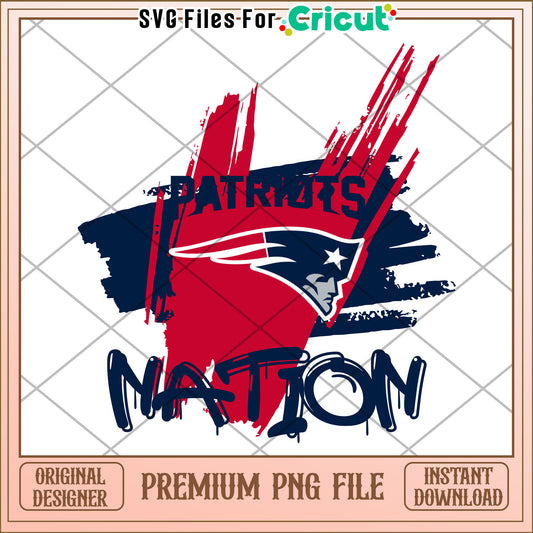 Patriots Nation graphic design, perfect for Cricut projects