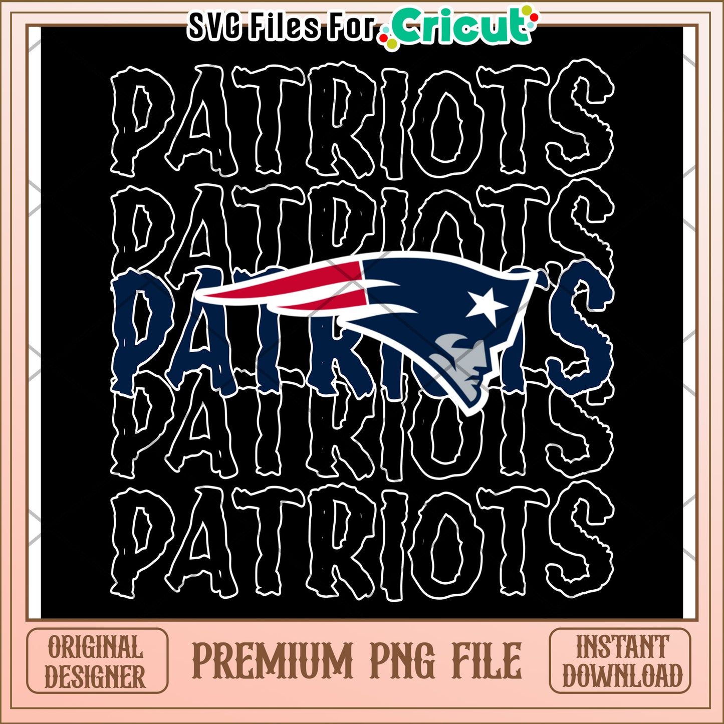 Patriots Team Logo Design for Cricut Projects, Perfect for Fans