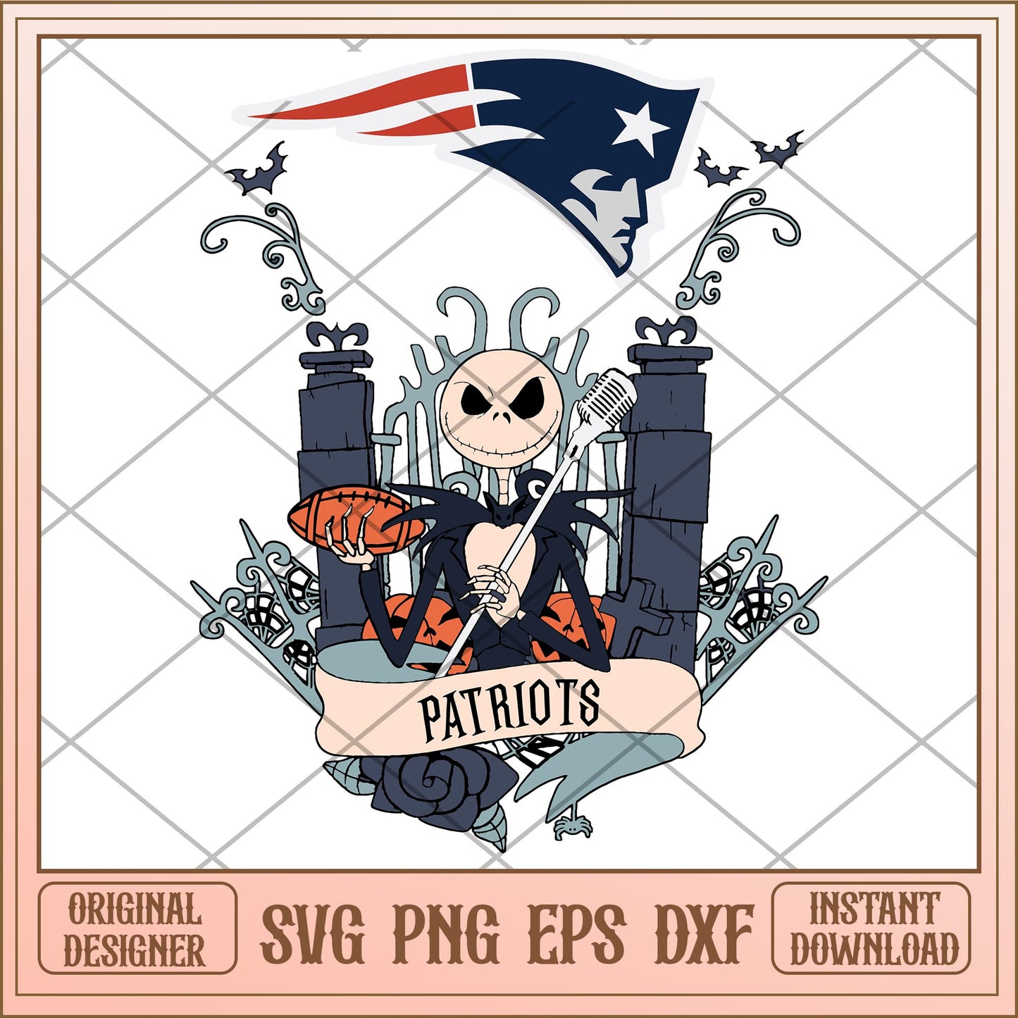 Patriots Jack Halloween bundle svg, The Nightmare Before Christmas Svg, digital download