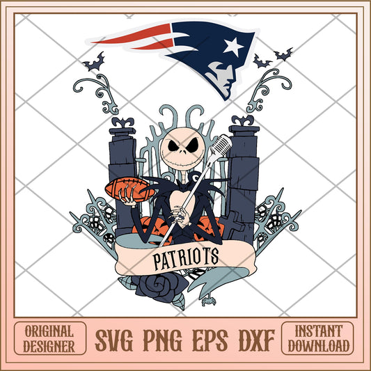 Patriots Jack Halloween bundle svg, The Nightmare Before Christmas Svg, digital download