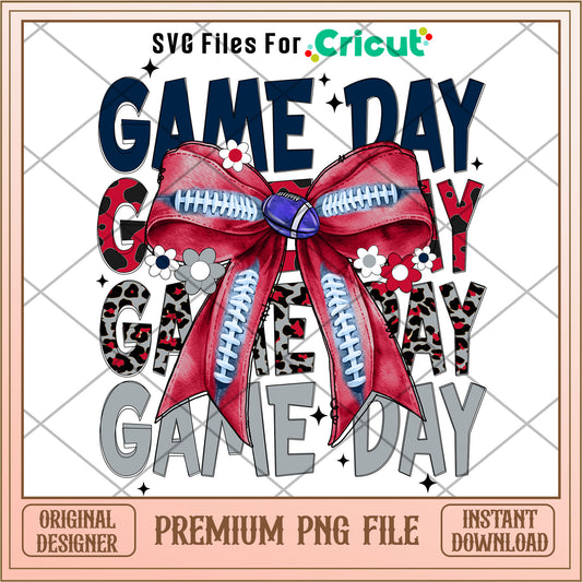 Patriots coquette football bow png, New England Patriots png, NFL png