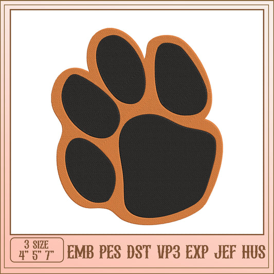 Paw Print Embroidery Design