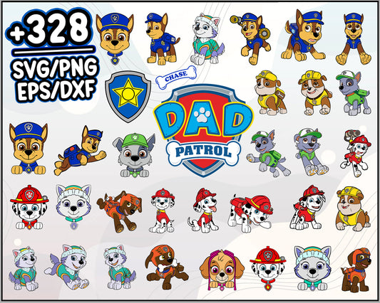 Paw patrol member bundle svg, paw patrol characters​ svg