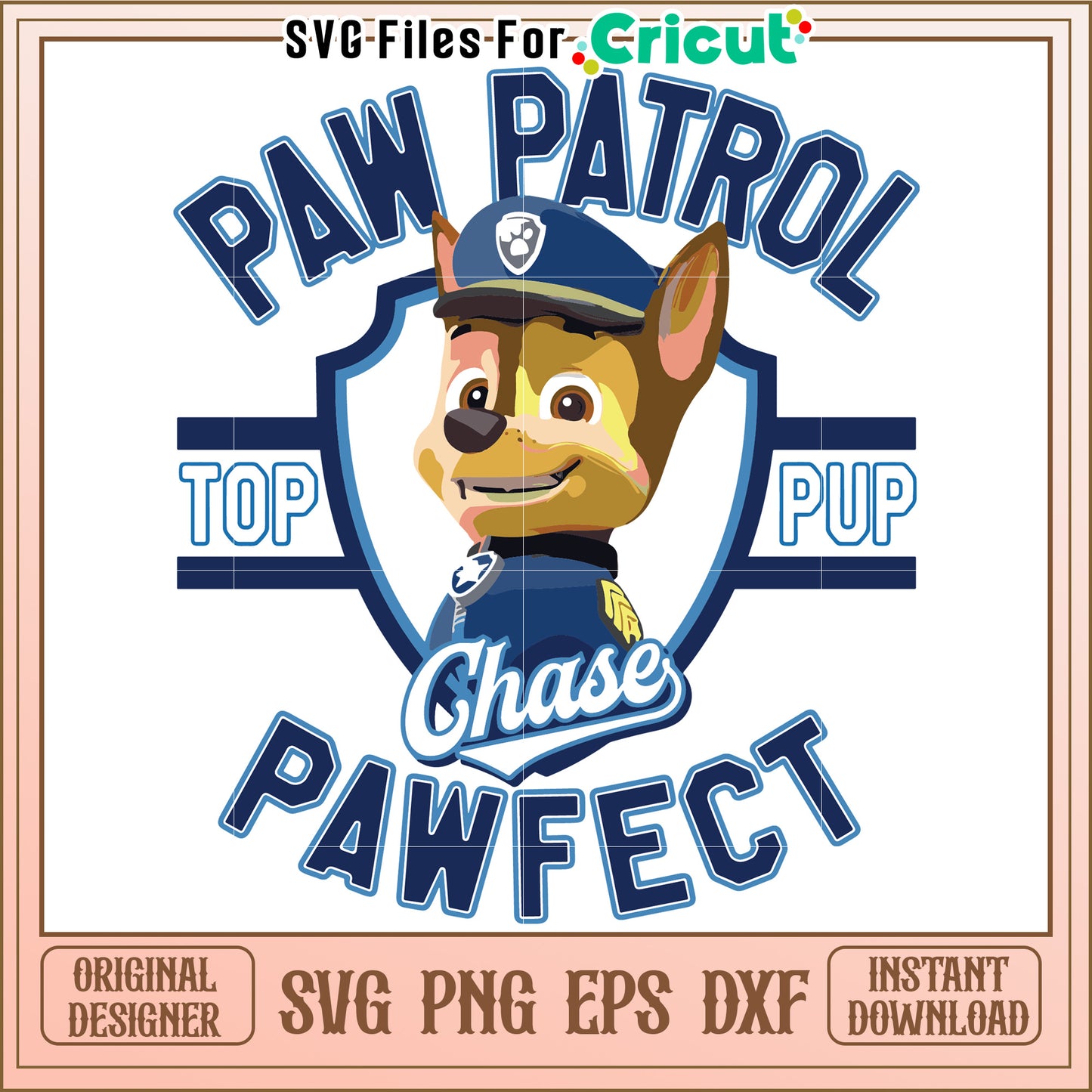 Paw patrol chase svg, paw patrol characters svg, cute dogs svg