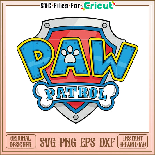 Paw patrol logo svg, paw patrol cartoon svg, rescue dogs svg
