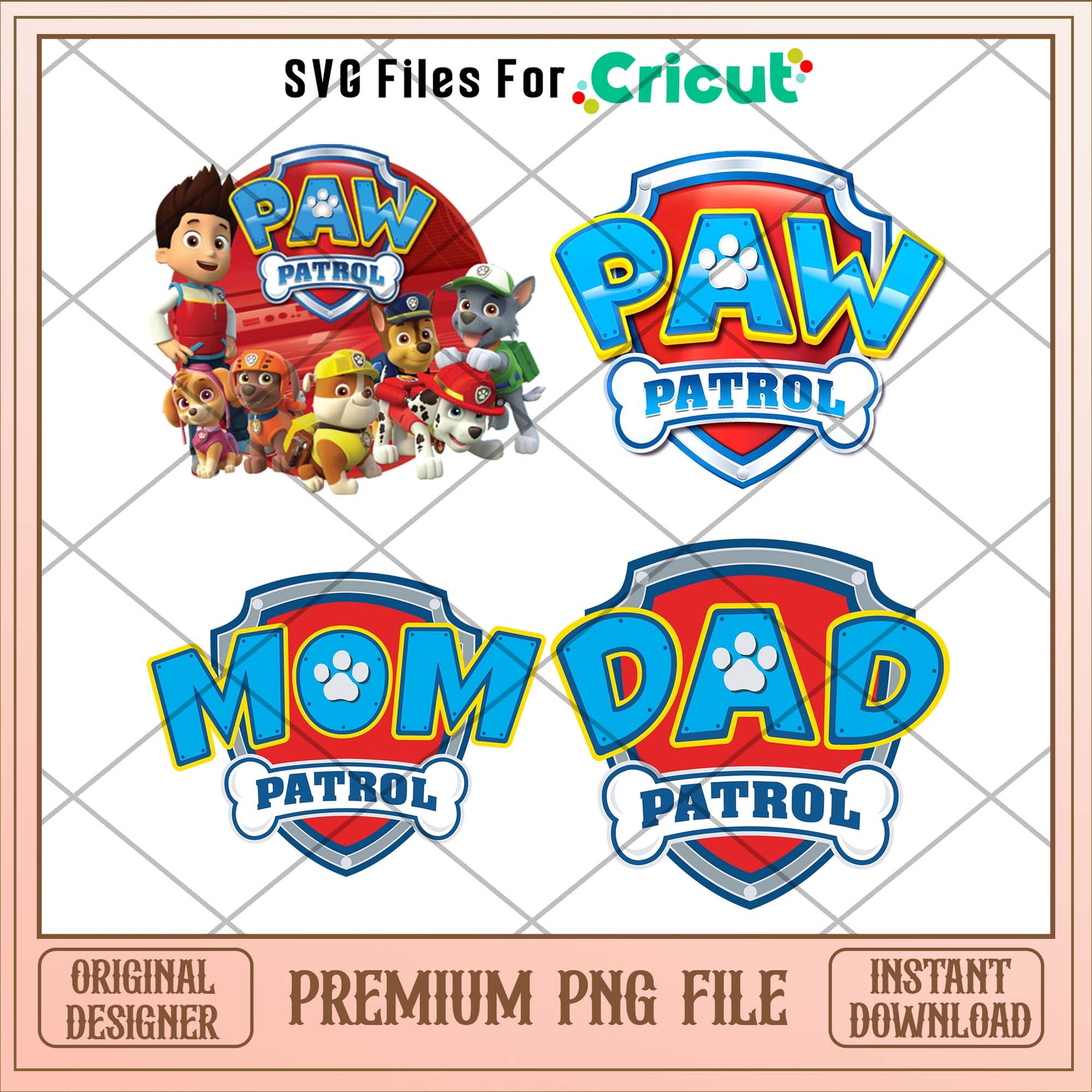 Paw patrol cartoon logo png bundle