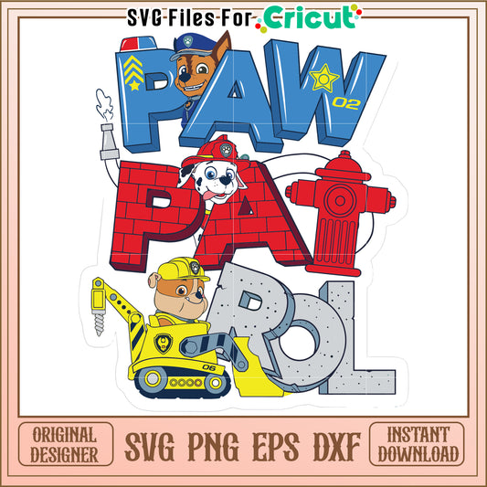 Paw patrol svg, paw patrol characters svg, cute dogs svg