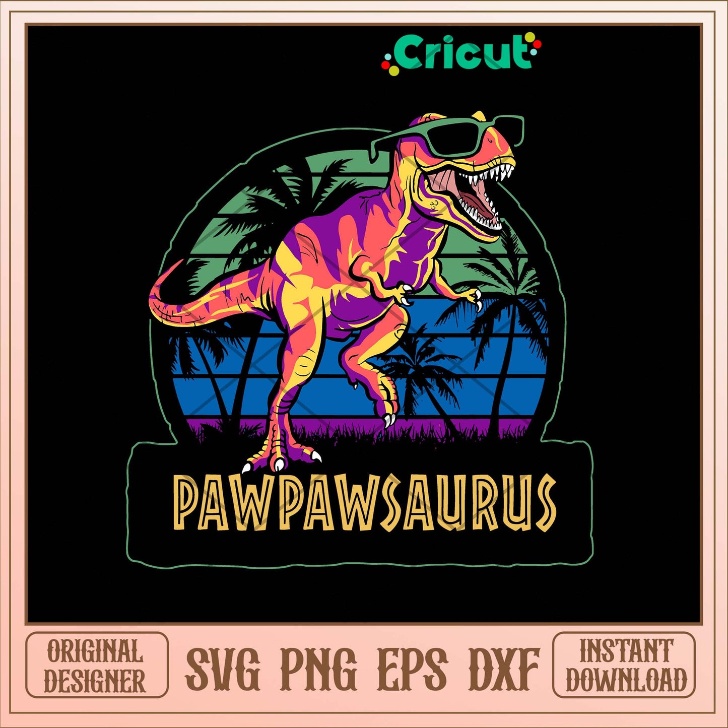 Pawpawsaurus T Rex Svg, Dinosaur Svg-Svgfilesforcricut