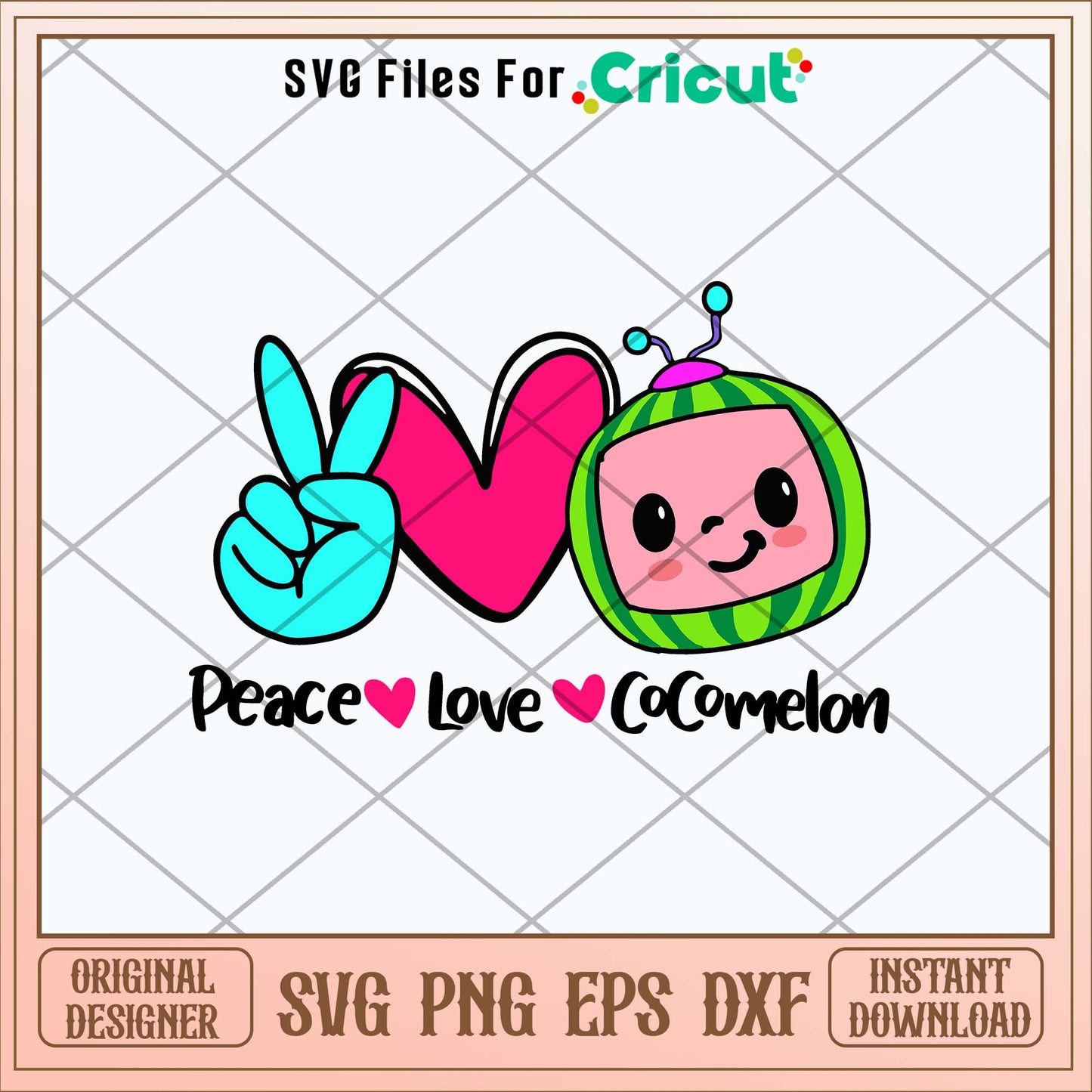 Peace Love Cocomelon Svg, Cocomelon Svg-Svgfilesforcricut