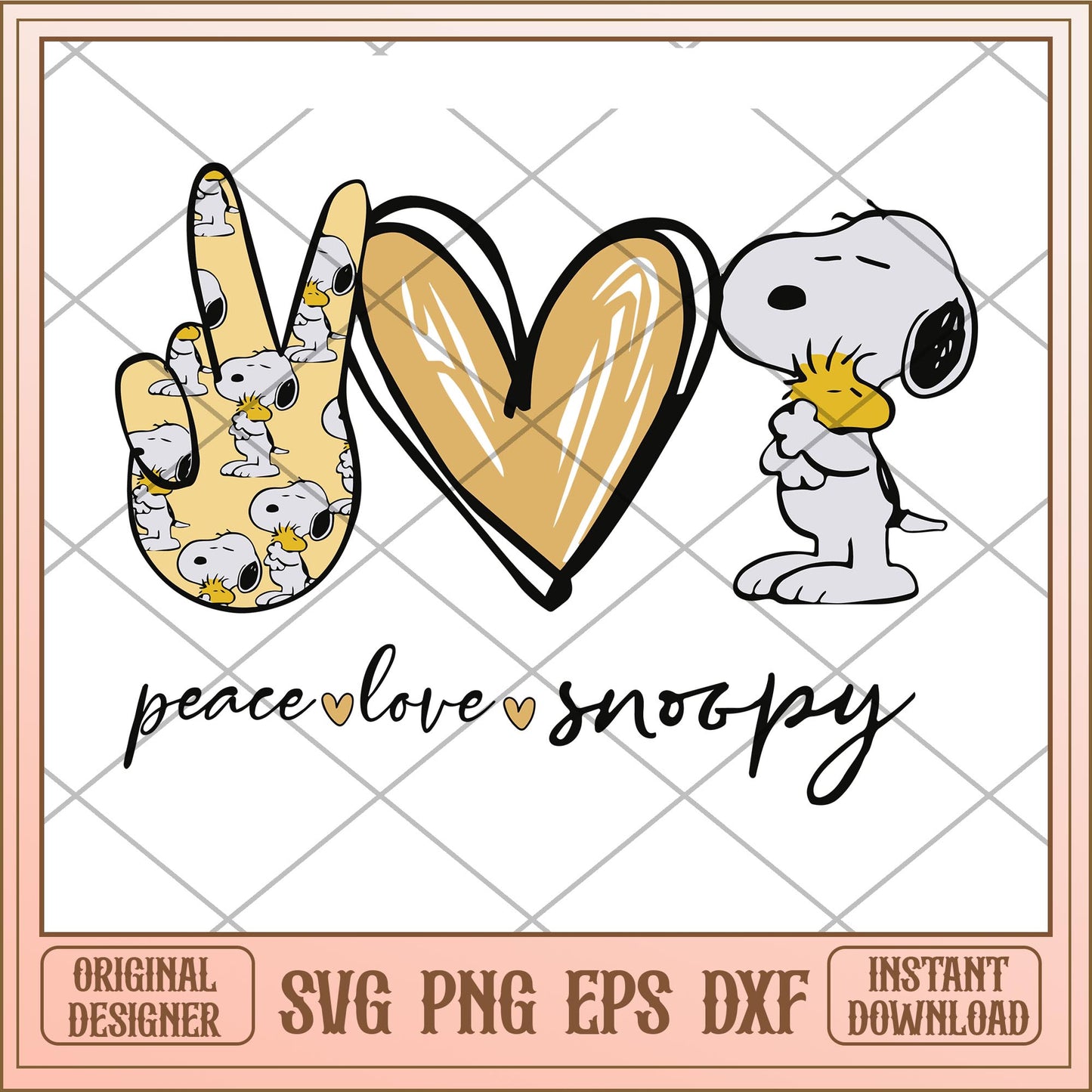 Peace love snoopy svg, The Peanuts Characters svg, digital download