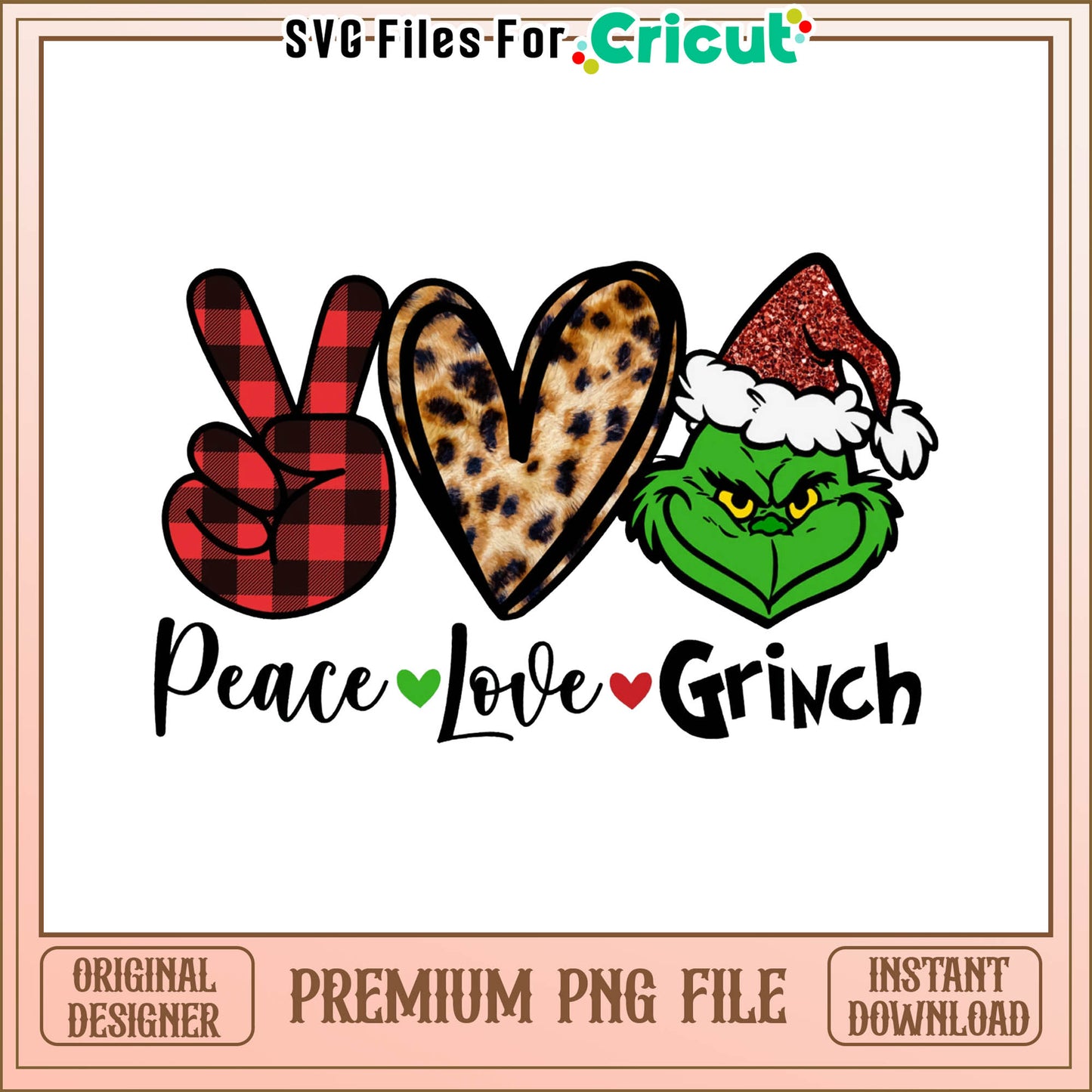 Peace love Grinch merry christmas png, grinch cartoon characters​ png