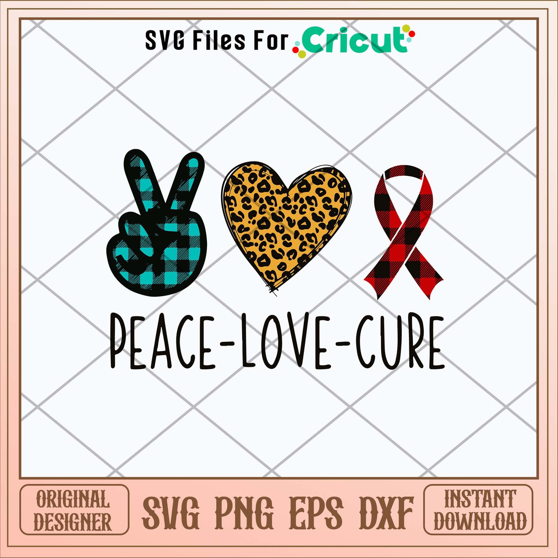Peace love cure svg, Cure Svg-Svgfilesforcricut