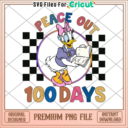 Peace out 100 days daisy png, daisy character png, disney school png