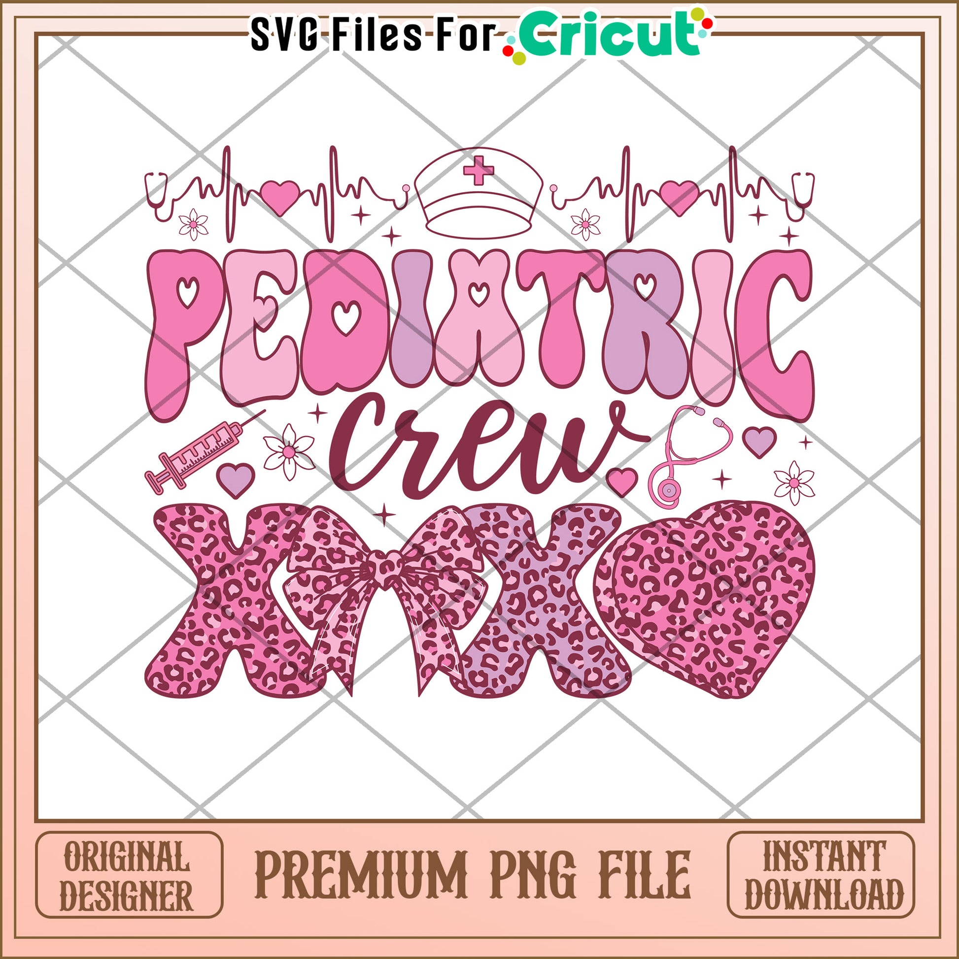 Pediatric Crew Leopard PNG Design