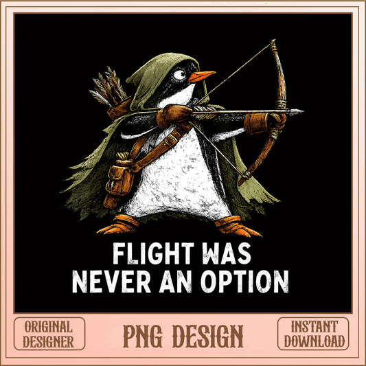 Penguin Archer Flight Was Never An Option, Funny Penguin, PNG