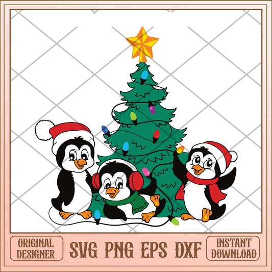 Penguin Christmas svg, Merry Christmas penguin svg bundle