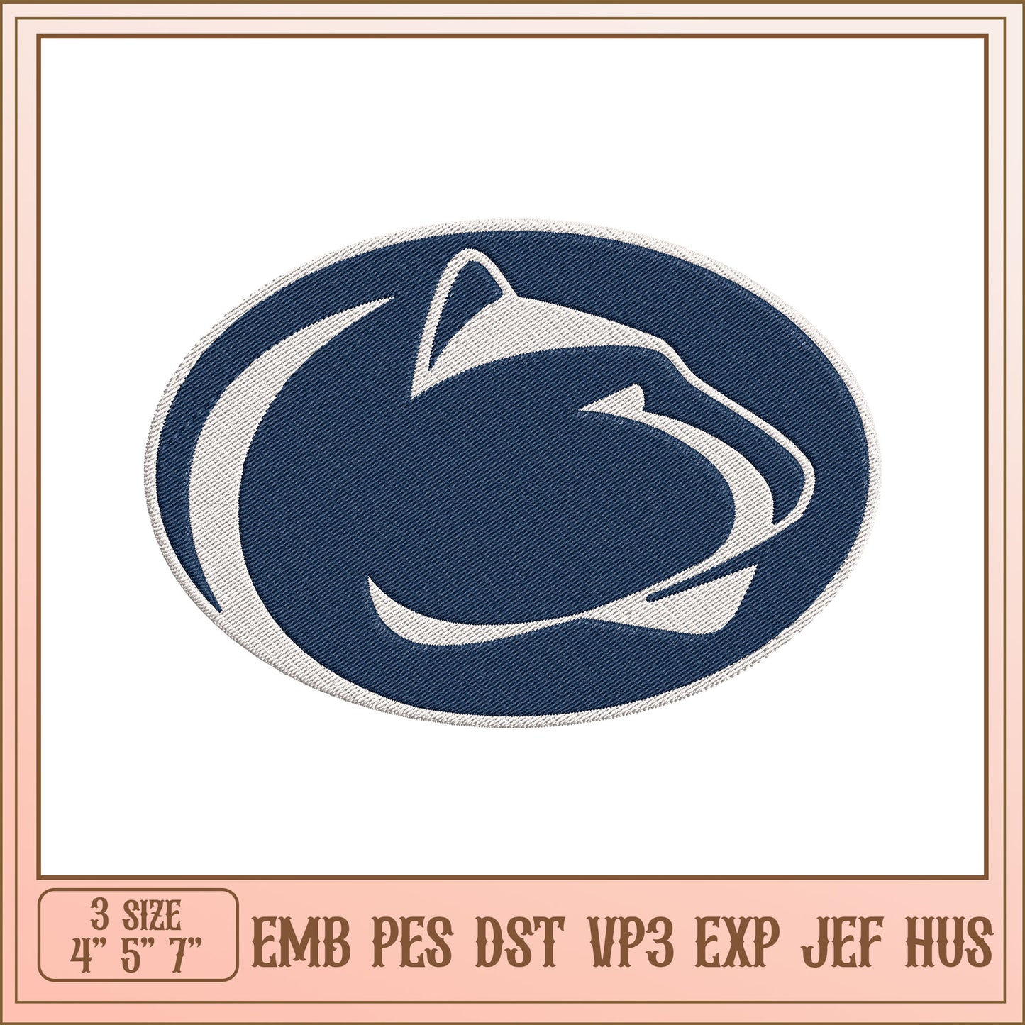 Penn State Nittany Lion Embroidery Design